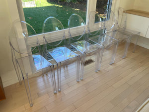 Set of 6 LexMod Acrylic Ghost Chairs