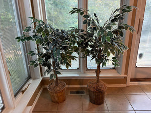 Pair Faux Potted Trees