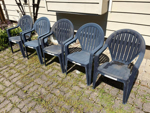 Set of 5 Patio Armchairs