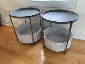 Pair Basket End Tables