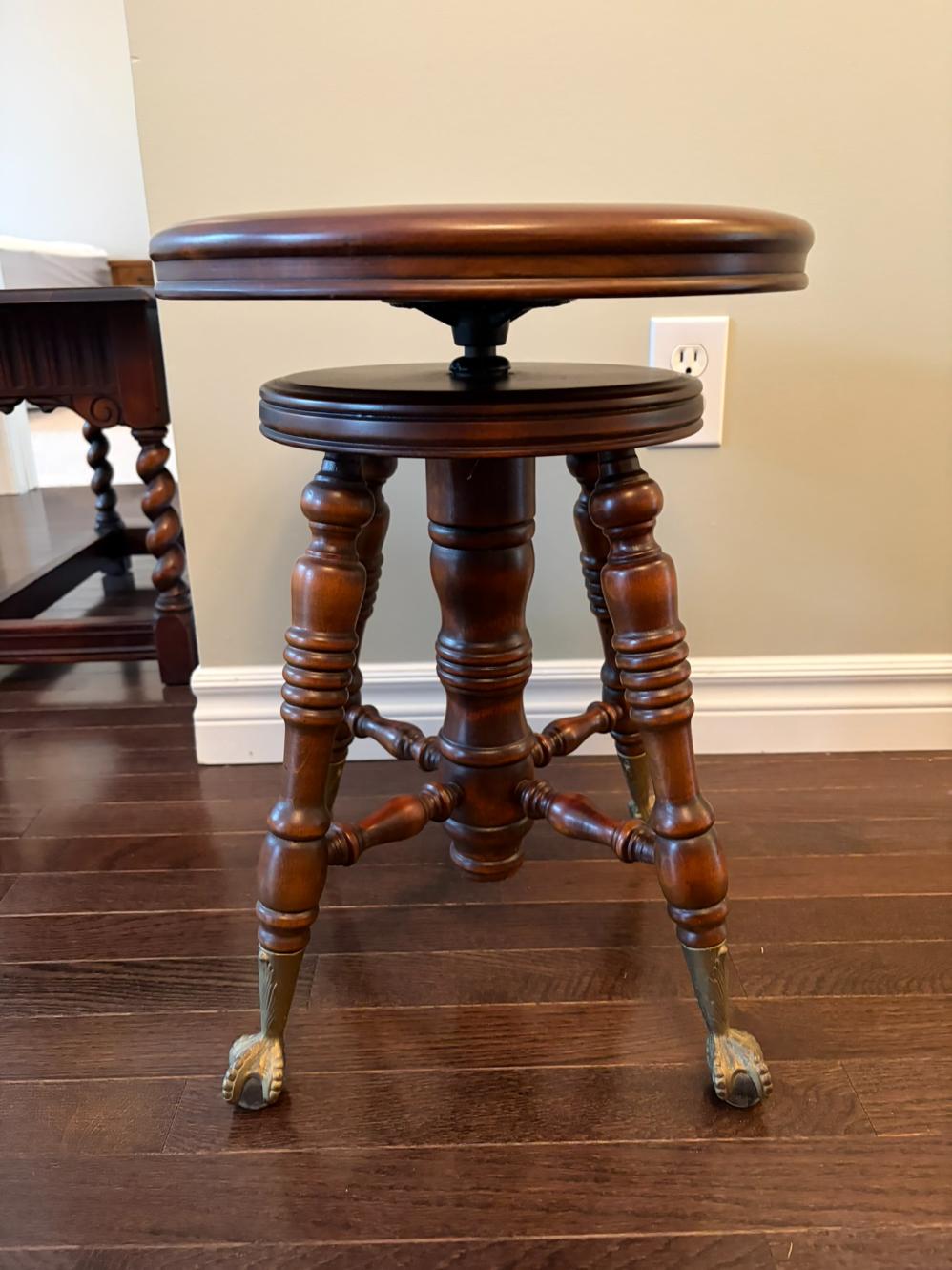 Clawfoot Piano Stool