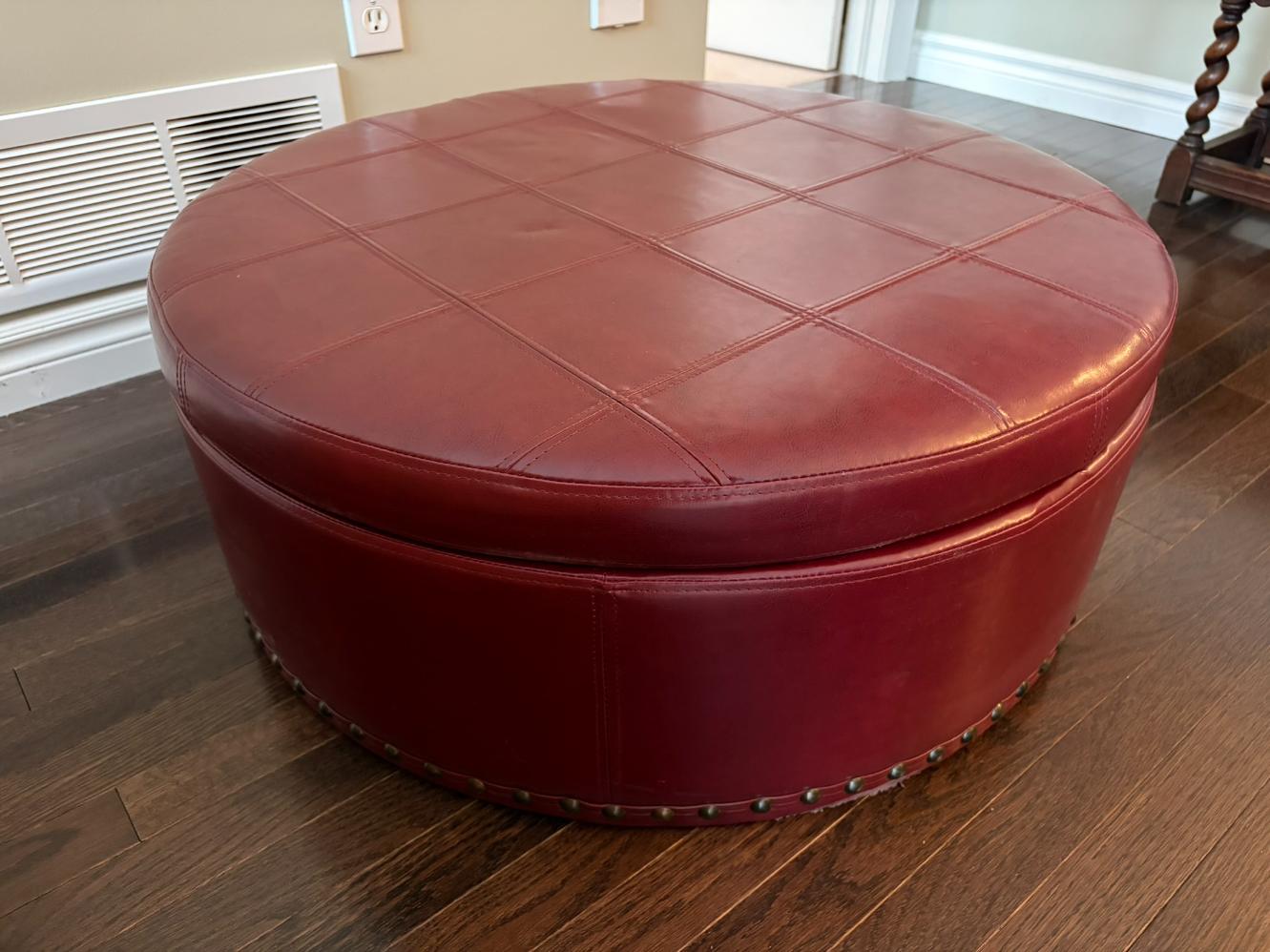 Studded Storage Ottoman