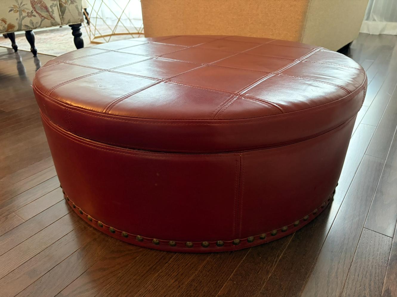 Studded Storage Ottoman