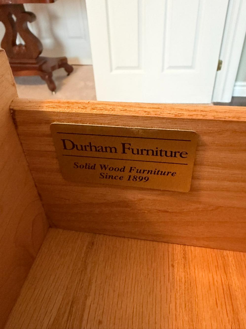 Durham Solid Wood 10 Drawer Dresser with Mirrored Vanity Topper
