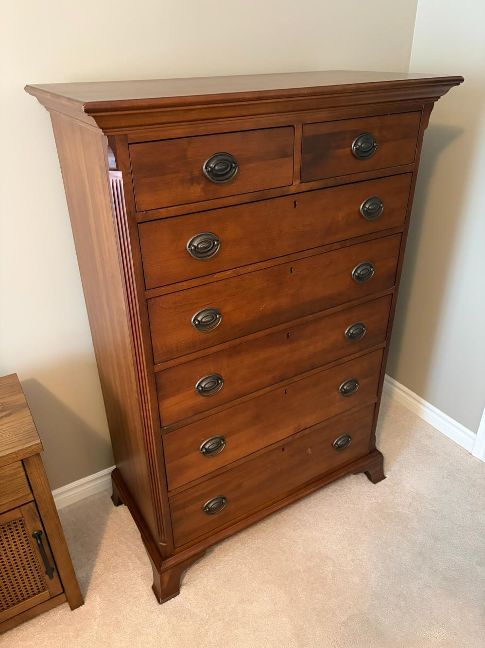 Durham Solid Wood 7 Drawer Tallboy Dresser