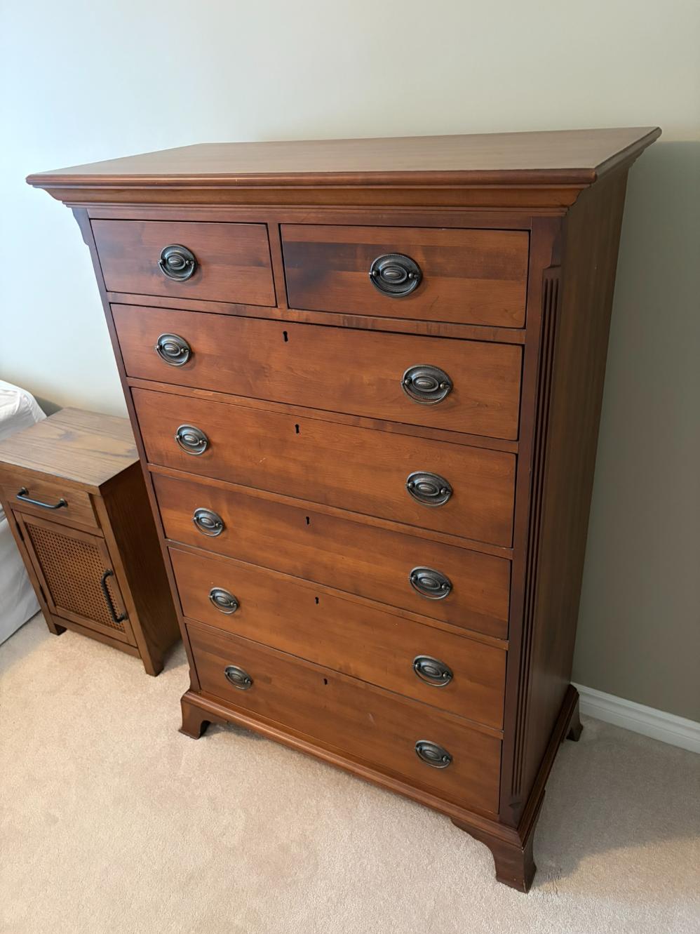 Durham Solid Wood 7 Drawer Tallboy Dresser