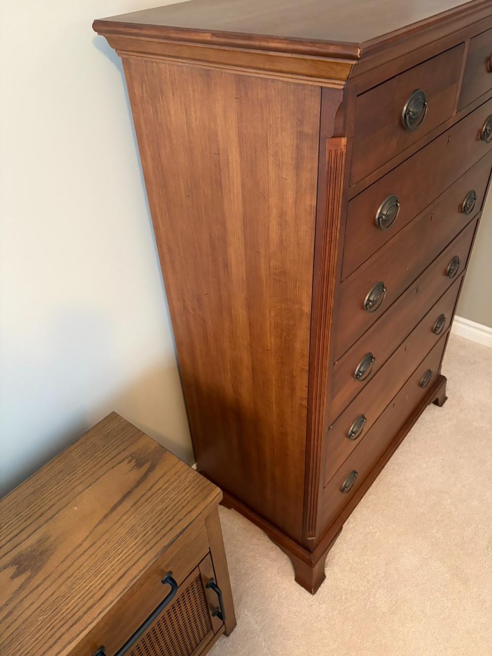 Durham Solid Wood 7 Drawer Tallboy Dresser