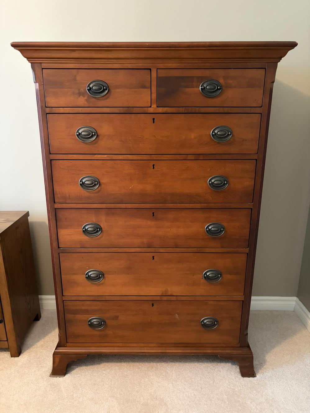 Durham Solid Wood 7 Drawer Tallboy Dresser