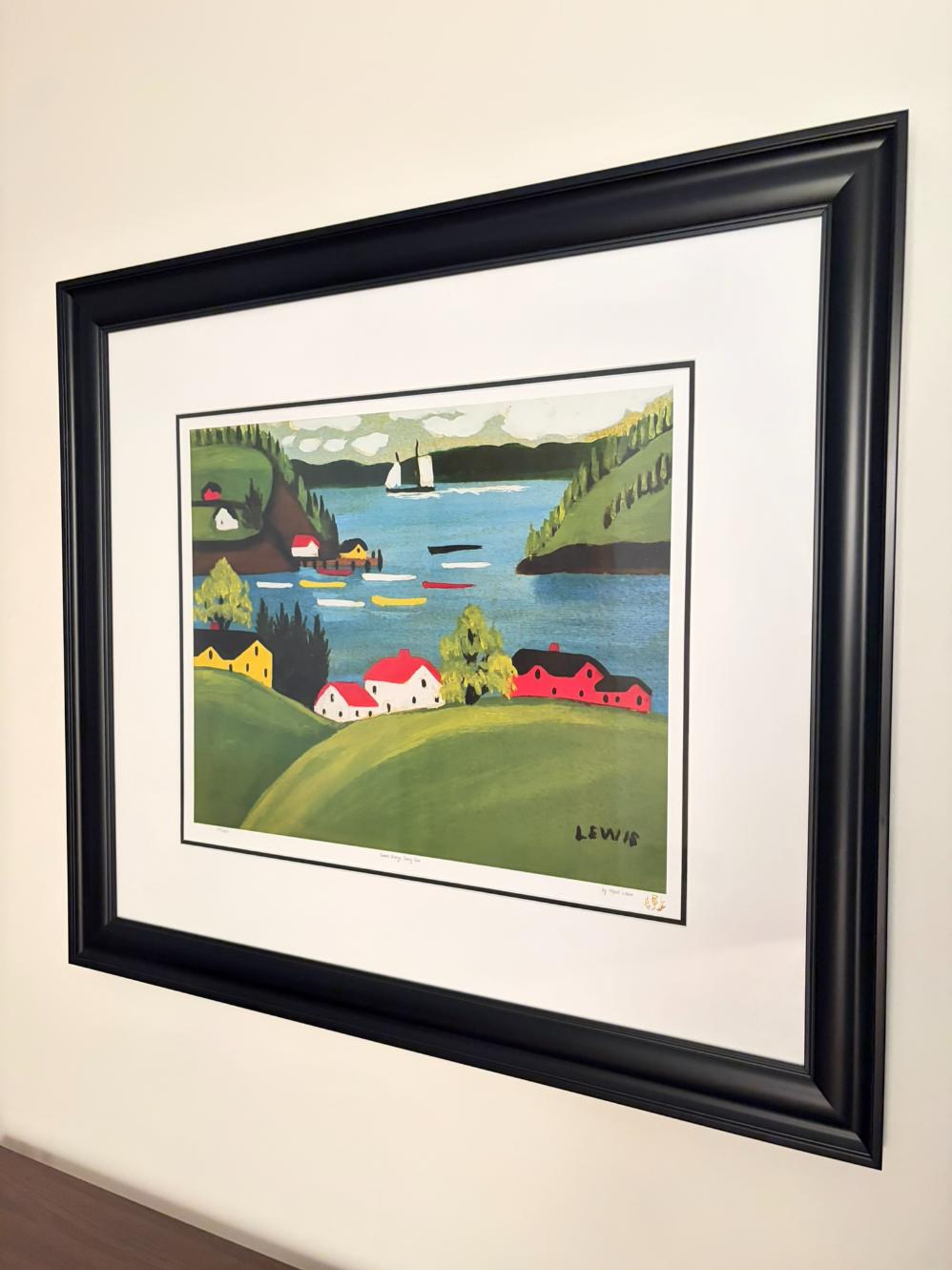 Signed / Numbered / Framed Print – Maud Lewis “Summer Breeze, Sandy Cove” (3ft x 3ft)