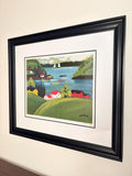 Signed / Numbered / Framed Print – Maud Lewis “Summer Breeze, Sandy Cove” (3ft x 3ft)