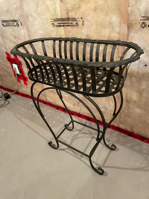 Pair Metal Basket Planters