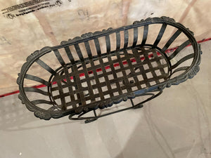 Pair Metal Basket Planters
