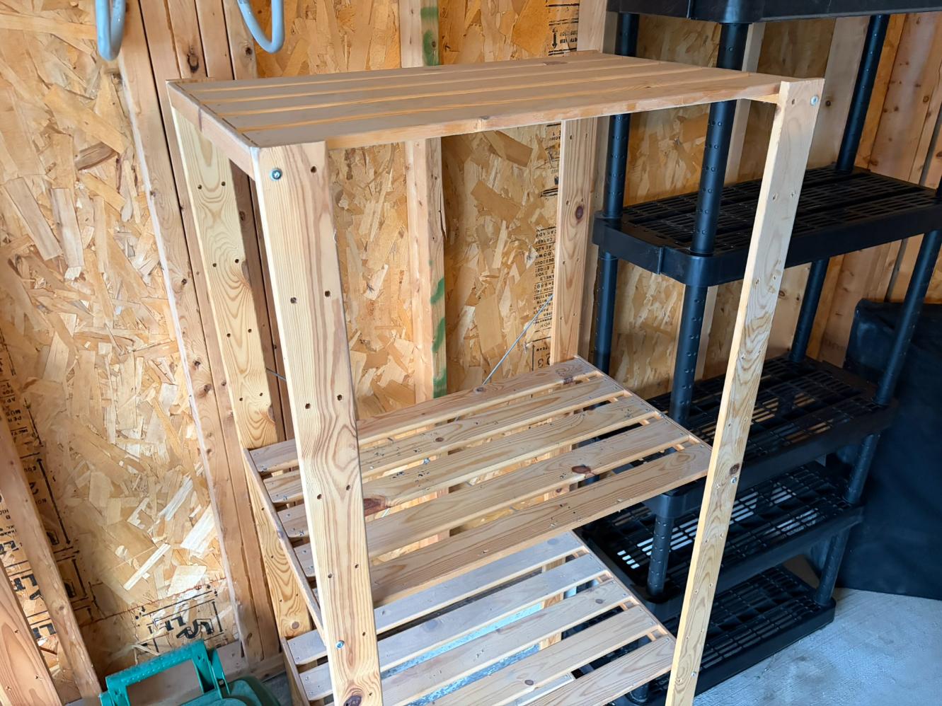 Wooden Storage Rack Lot #