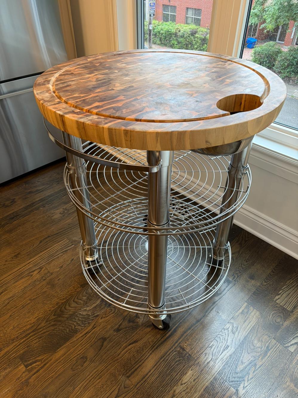 Seville Bamboo Butcher Block Kitchen Cart