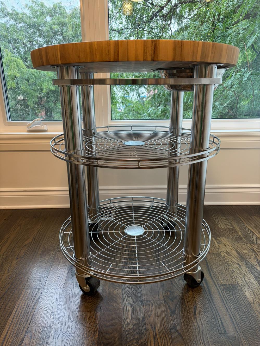 Seville Bamboo Butcher Block Kitchen Cart