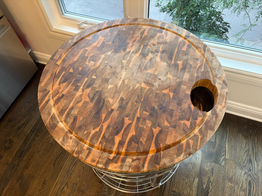 Seville Bamboo Butcher Block Kitchen Cart