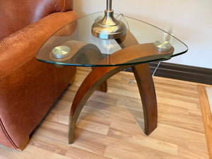 Single Plate Glass End Table