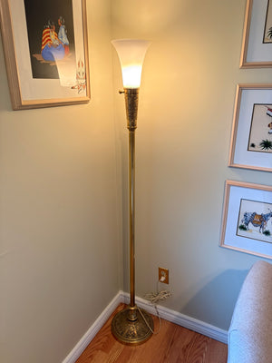 Vintage Solid Brass Floor Lamp