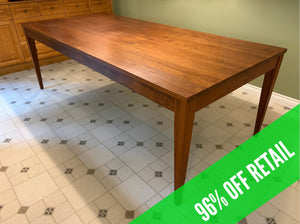 7.5ft Custom Solid Black Walnut Dining Table