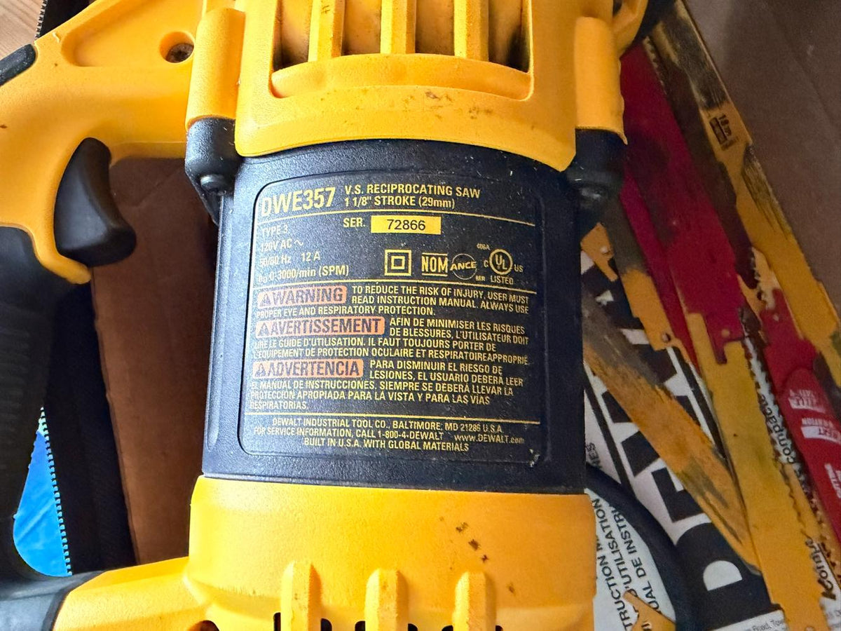 DeWalt Reciprocating Saw DWE357