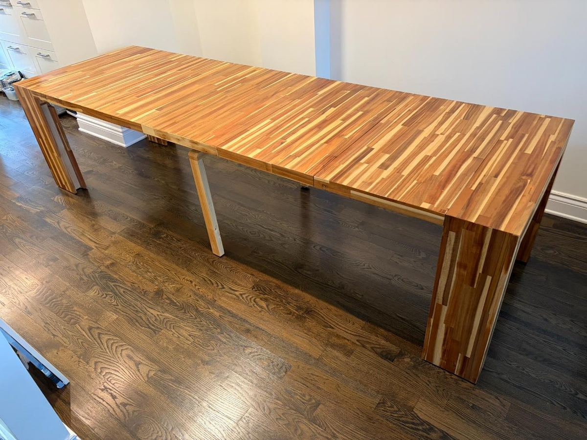Transformer Table Solid Acacia Wood Extendable Dining Table