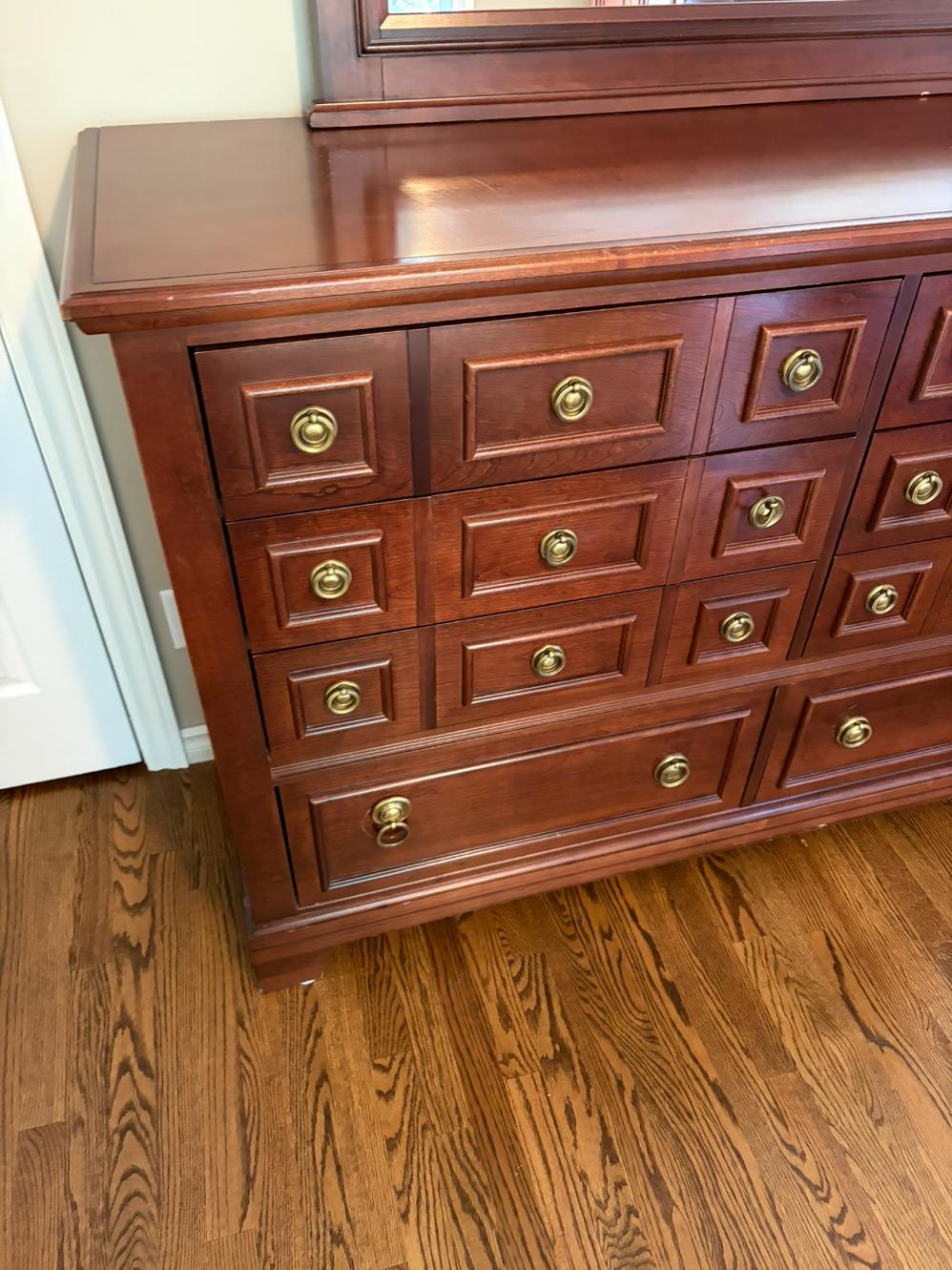 Mirrored Vanity Dresser Lot #1 (Vaughan-Bassett)
