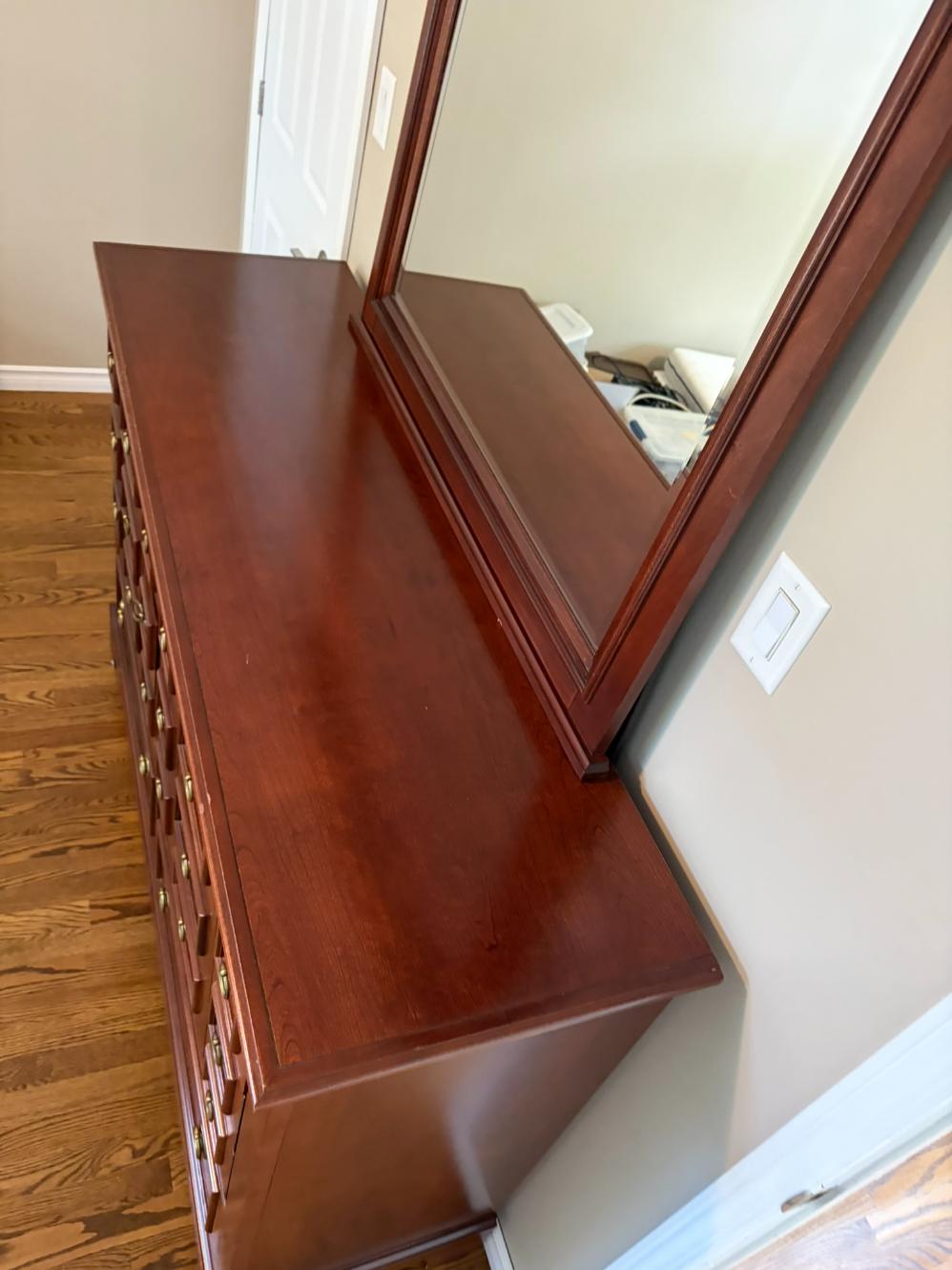 Mirrored Vanity Dresser Lot #1 (Vaughan-Bassett)