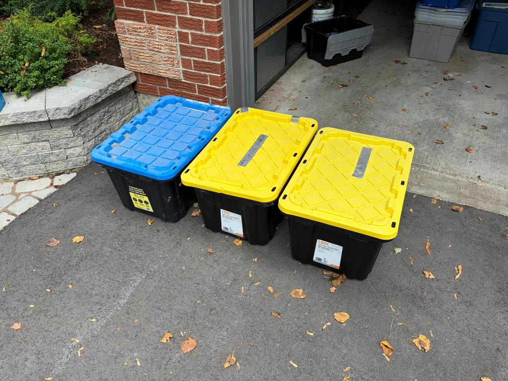 Set of Three 102L Storage Bins