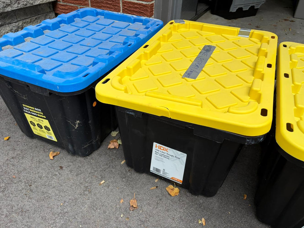 Set of Three 102L Storage Bins