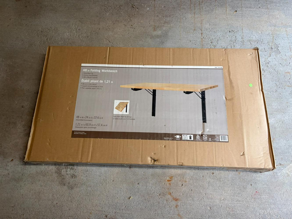 48” Solid Wood Fold Down Workbench