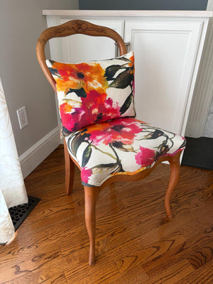 Reupholstered Antique Dining Chair