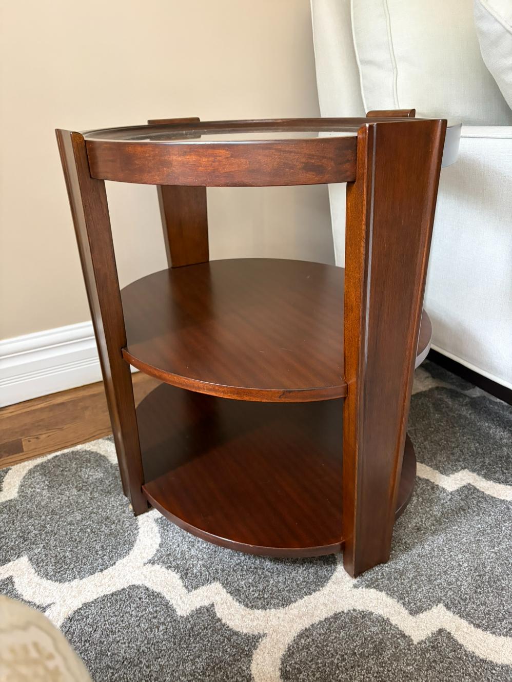 Glass Top End Table