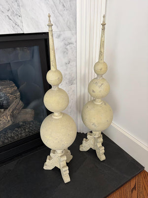Pair Pedestal Statues