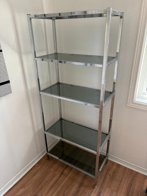 Glass & Chrome Bookshelf