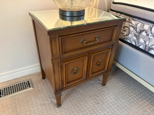 Single Mirror Top Nightstand Lot #1