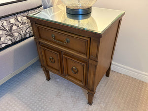 Single Mirror Top Nightstand Lot #2