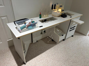 Swing-Out Serger Table Lot (Huskylock 340D)