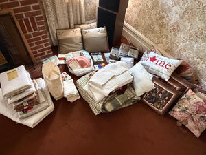 Linen & Throw Pillow Lot #1