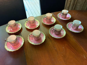 Aynsley English China Cups & Saucers Set