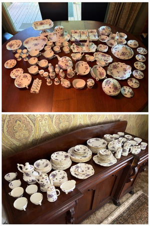 Hammersley Victorian Violets English Bone China Set