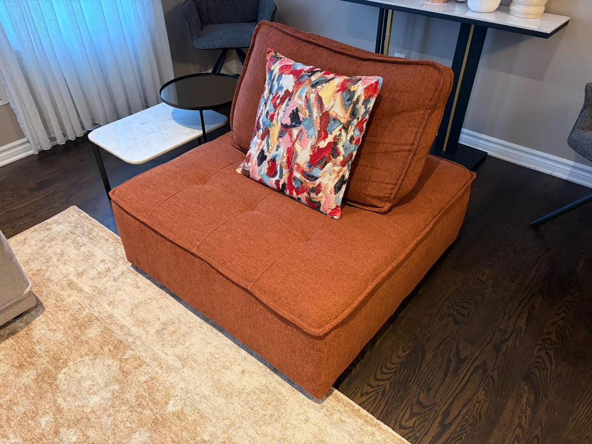 Structube LEON Rust Modular Accent Chair Lot #1