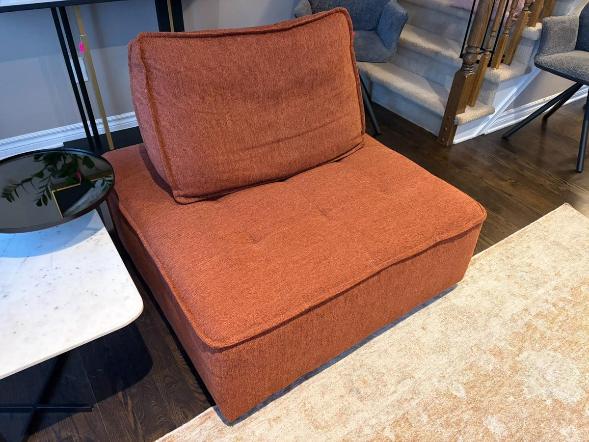 Structube LEON Rust Modular Accent Chair Lot #1