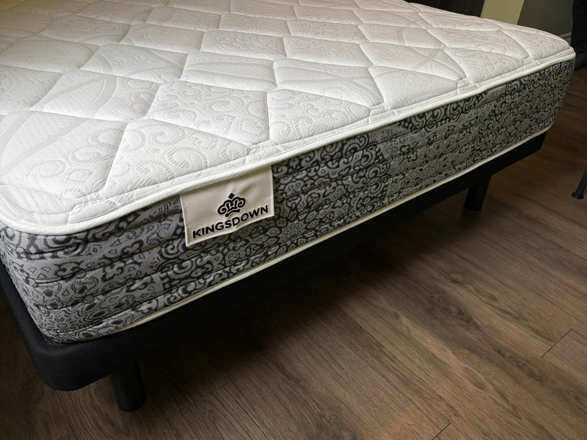 Sleep Country Queen Size SOHO Airscape Platform Bed with CORALIE Legless Headboard & Kingsdown Studio Mattress