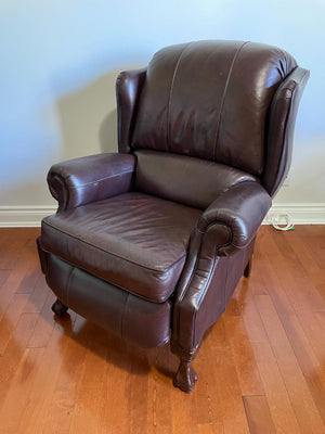 La-Z-Boy Authentic Leather Reclining Armchair Lot #2