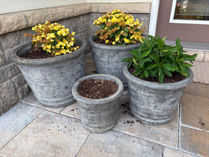 Set of 4 Concrete Planters