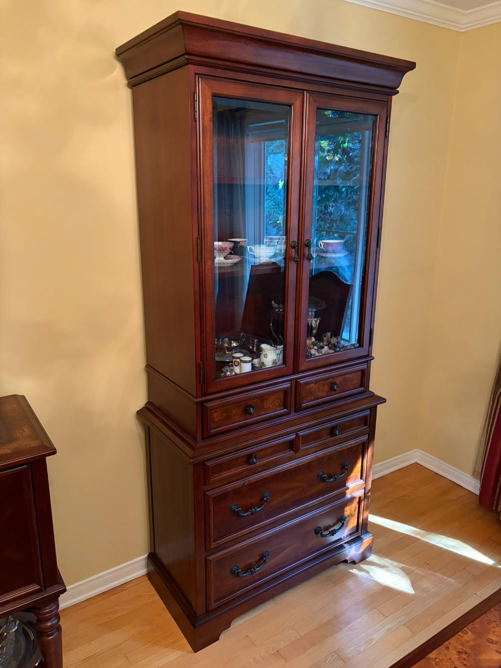 2 Piece Display Cabinet