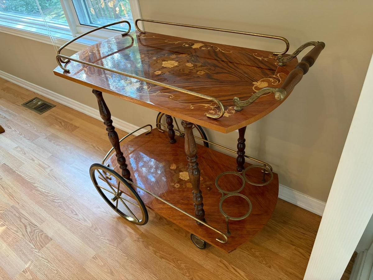 Inlaid Bar Cart