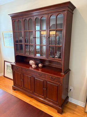Gibbard Solid Cherry 2 Piece Display Cabinet
