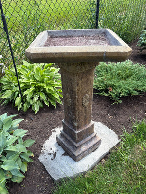 2 Piece Concrete Bird Bath