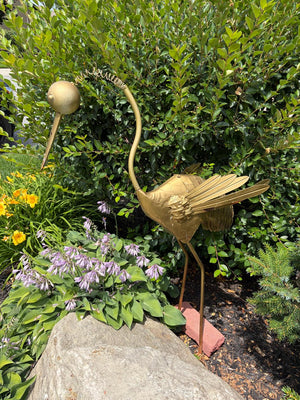 Single Metal Bird Statue